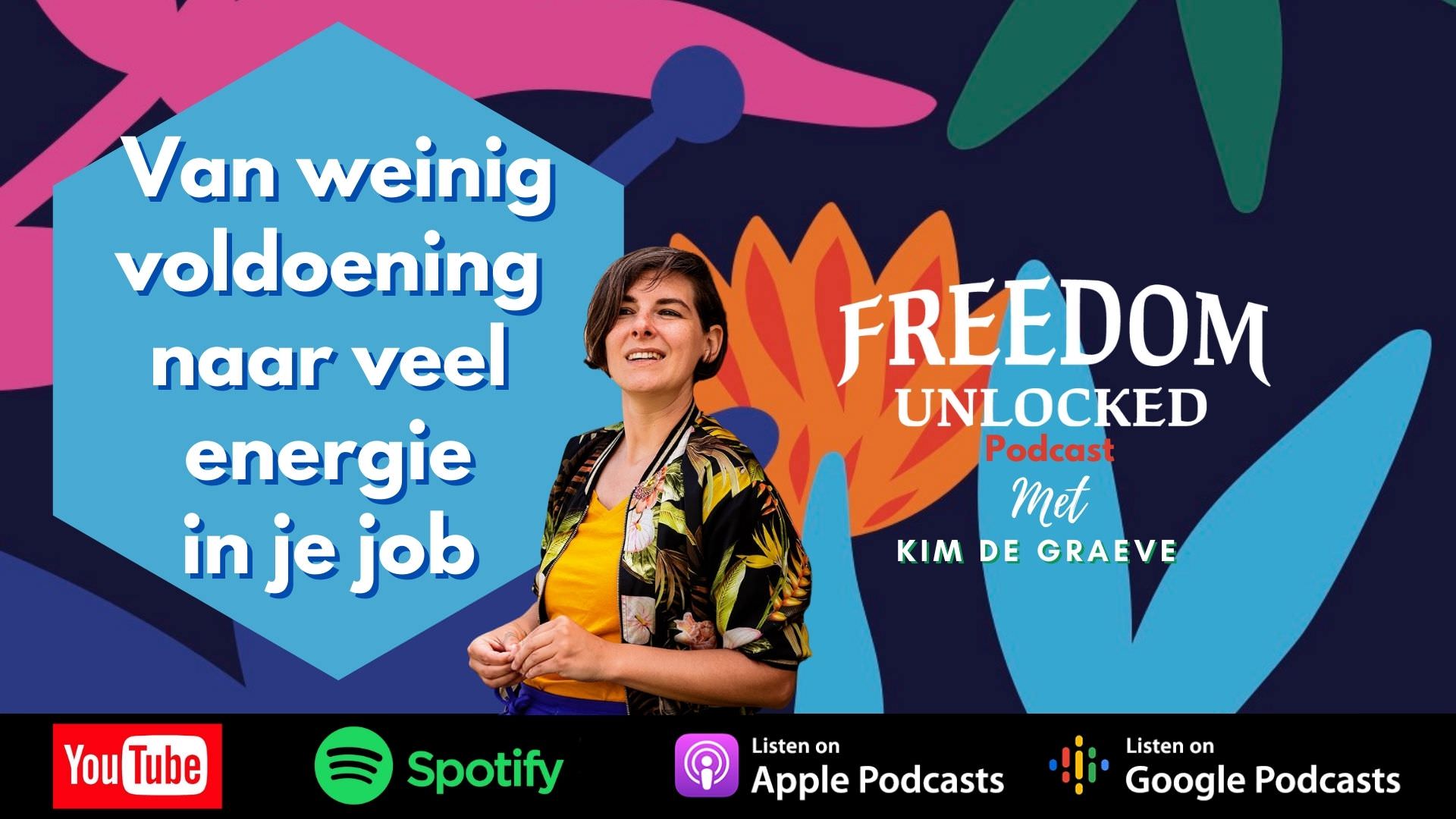van weinig naar veel voldoening in je job hoe doe je dat kim de graeve energie geld tijd freedom unlocked podcast loopbaanbegeleiding burnout